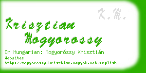 krisztian mogyorossy business card