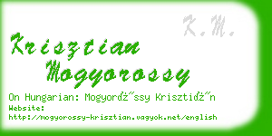 krisztian mogyorossy business card